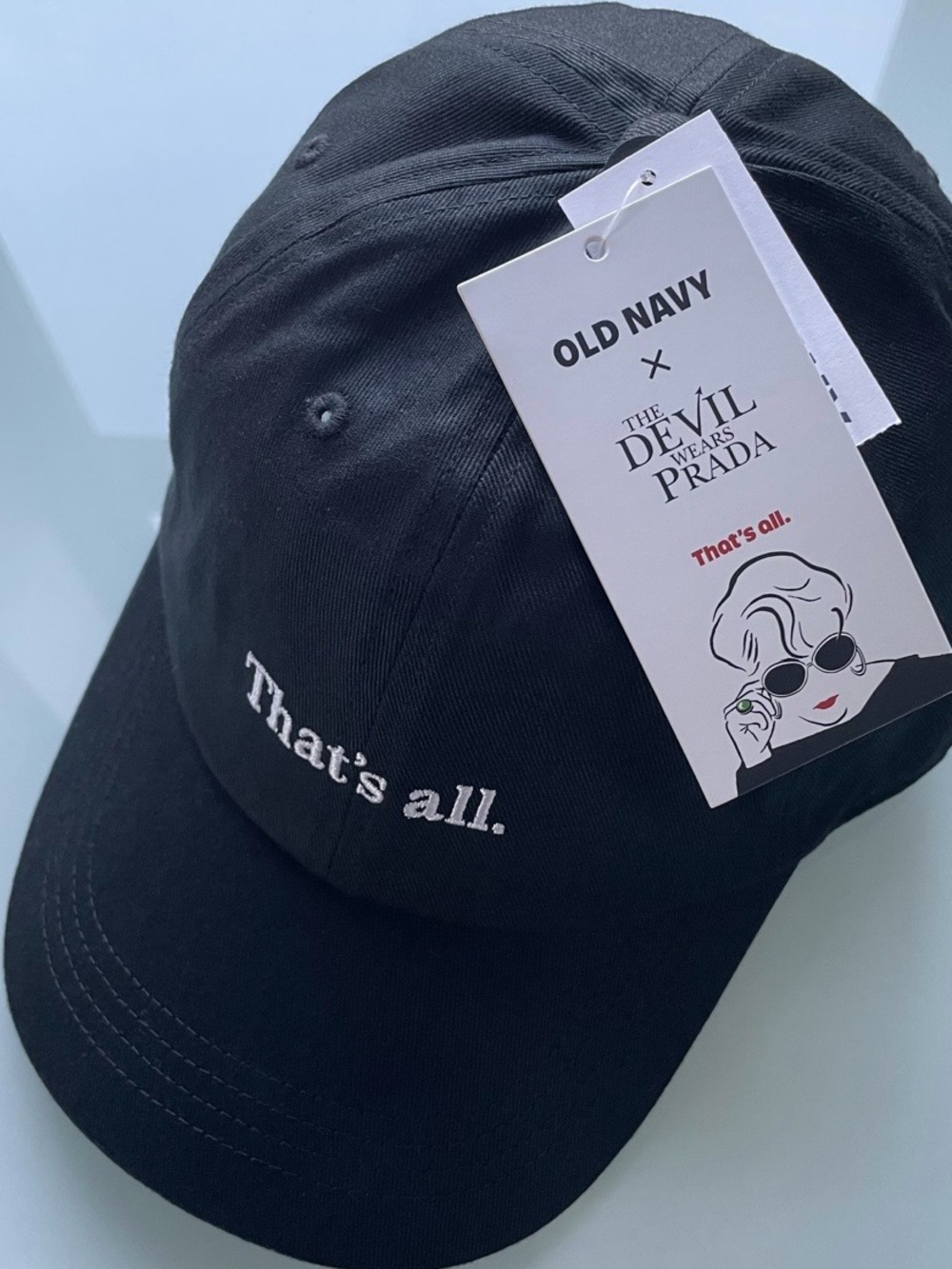 The Devil Wears Prada “That’s All.” Embroidered Black Baseball Cap Adjustable